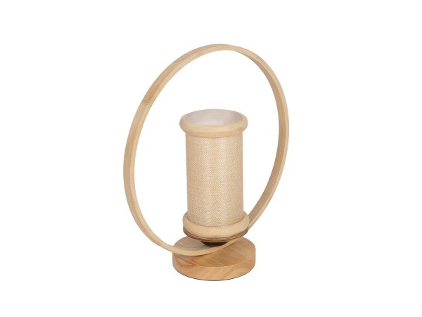 GLOBOSTAR® TULUMKO 02007 Boho Επιτραπέζιο Φωτιστικό Πορτατίφ με Ντουί 1 x E27 AC 220-240V IP20 - Μπεζ - Μ30 x Π12 x Υ32cm