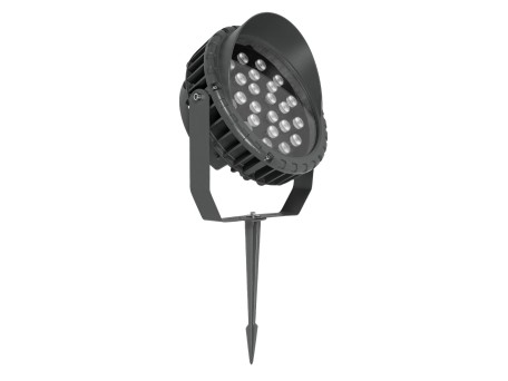 GLOBOSTAR® TREEVINA 90359 Φωτιστικό Σποτ με Αντιθαμβωτική Γρίλια για Φυτά - Δέντρα με Βάση Κήπου / Καρφωτό LED 24W 2040lm 10° DC 24V Αδιάβροχο IP65 Ultra Θερμό Λευκό 2200K Dimmable - Bridgelux SMD Chip - Γκρι Ανθρακί - Μ21.5 x Π18.3 x Υ14cm - 3 Χρόνια Εγγ