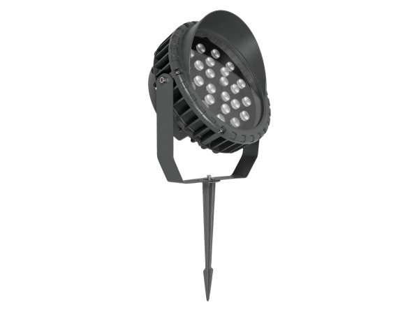 GLOBOSTAR® TREEVINA 90359 Φωτιστικό Σποτ με Αντιθαμβωτική Γρίλια για Φυτά - Δέντρα με Βάση Κήπου / Καρφωτό LED 24W 2040lm 10° DC 24V Αδιάβροχο IP65 Ultra Θερμό Λευκό 2200K Dimmable - Bridgelux SMD Chip - Γκρι Ανθρακί - Μ21.5 x Π18.3 x Υ14cm - 3 Χρόνια Εγγ