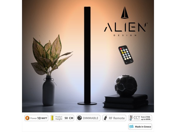 GloboStar® ALIEN-DIVA-BLACK-50-10 ALIEN Design DIVA Μοντέρνο Minimal Nordic Μεταλλικό Φωτιστικό Επιτραπέζιο - Πορτατίφ - Λαμπατέρ Μαύρο LED 10W 1500lm με Ασύρματο Χειριστήριο RF & Dimmer IP20 CCT Θερμό 2700 K έως Ψυχρό 6000K Μ3 x Π1.6 x Υ50cm GloboStar® ALIEN-DIVA-BLACK-50-10 ALIEN Design DIVA Μοντέρνο Minimal Nordic Μεταλλικό Φωτιστικό Επιτραπέζιο - Πορτατίφ - Λαμπατέρ Μαύρο LED 10W 1500lm με Ασύρματο Χειριστήριο RF & Dimmer IP20 CCT Θερμό 2700 K έως Ψυχρό 6000K Μ3 x Π1.6 x Υ50cm