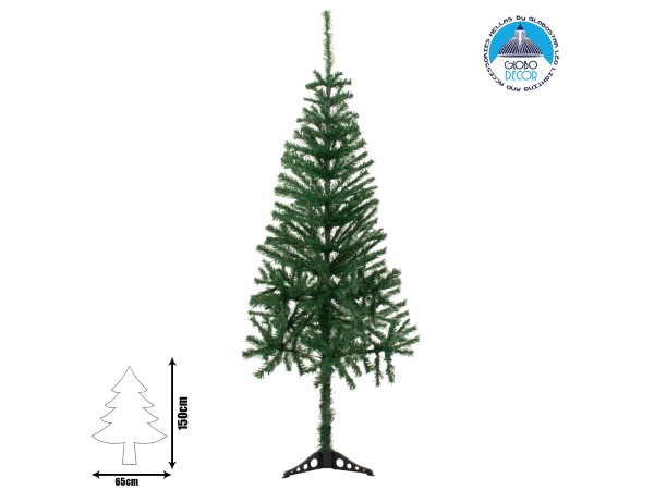 GloboStar® Crazy Christmas Χριστουγεννιάτικο Δέντρο SantaClaus Φ65 x Υ150εκ Πράσινο με Πλαστική Βάση