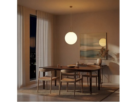 kelvo® BELLISSIMO KLV-101-0378 Κρεμαστό Φωτιστικό Οροφής για Λάμπα με Ντουί E27 AC 220-240V IP20 - Χρυσό Βούρτσας Πλατίνα & Λευκό - Μ40 x Π40 x Υ62cm