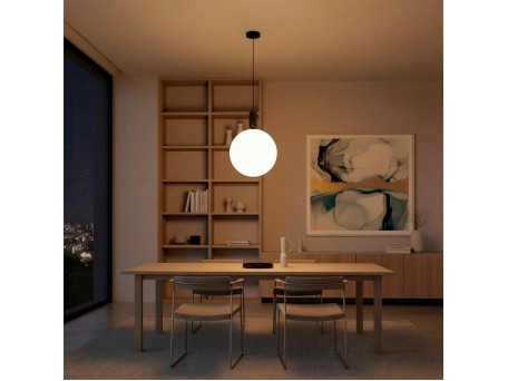 kelvo® ESTETICO KLV-101-0381 Κρεμαστό Φωτιστικό Οροφής για Λάμπα με Ντουί E27 AC 220-240V IP20 - Μαύρο Ματ & Λευκό - Μ40 x Π40 x Υ58cm