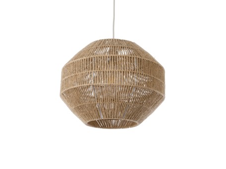 GLOBOSTAR® CAYMAN 00522 Boho Κρεμαστό Φωτιστικό Οροφής με Ντουί 1 x E27 AC 220-240V IP20 - Μπεζ - Μ40 x Π40 x Υ30cm
