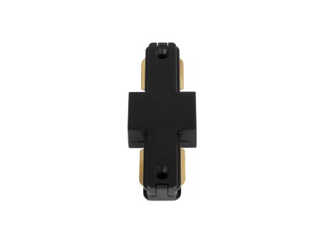 GLOBOSTAR® EUROTRACK-1PH 60903 Μονοφασικός Σύνδεσμος I Επέκτασης Ράγας 2 Καλωδίων 1L+1N για Σύστημα Ράγας Eurotrack-1PH AC 220-240V IP20 - Μαύρο Ματ - Μ9.3 x Π3.5 x Υ1.6cm