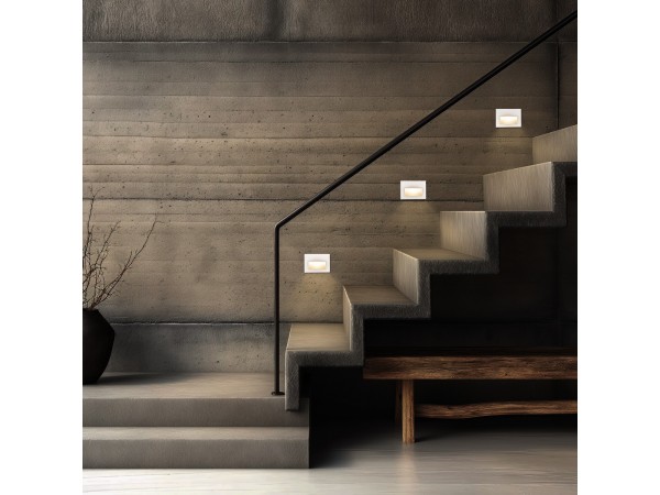 kelvo® STEPART KLV-101-0085 Χωνευτό Φωτιστικό Σκαλοπατιού / Διαδρόμου LED 3W 375lm 45° AC 220-240V Αδιάβροχο IP65 Θερμό Λευκό 2700K - Lumileds SMD Chip & TÜV SÜD Driver - Λευκό Ματ - Μ11.5 x Π5.3 x Υ8.3cm / Q10.6 x 7.6cm - 5 Χρόνια Εγγύηση kelvo® STEPART KLV-101-0085 Χωνευτό Φωτιστικό Σκαλοπατιού / Διαδρόμου LED 3W 375lm 45° AC 220-240V Αδιάβροχο IP65 Θερμό Λευκό 2700K - Lumileds SMD Chip & TÜV SÜD Driver - Λευκό Ματ - Μ11.5 x Π5.3 x Υ8.3cm / Q10.6 x 7.6cm - 5 Χρόνια Εγγύηση