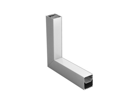 GLOBOSTAR® ALP-CORNER-IN90 BRIGHTRAIL 61782 Επιφανειακό / Κρεμαστό Προφίλ Αλουμινίου Γωνία με Λευκό Γαλακτερό Πατητό Κάλυμμα για Ταινίες LED IP20 - Γκρι Ανθρακί Ματ - Μ30 x Π5 x Υ7.5cm