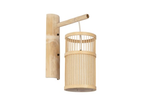 GLOBOSTAR® TULUM 01978 Boho Φωτιστικό Τοίχου - Απλίκα με Ντουί 1 x E27 AC 220-240V IP20 - Μπεζ - Μ16 x Π26.5 x Υ47cm
