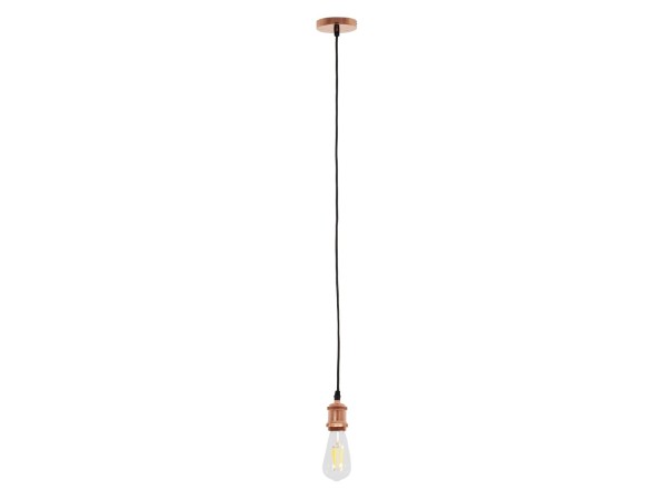 GLOBOSTAR® SUSPENS 90012 Μοντέρνο Κρεμαστό Φωτιστικό Οροφής με Ντουί 1 x E27 AC 220-240V IP20 - Μαύρο & Χάλκινο - Μ9.5 x Π9.5 x Υ97cm