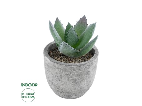 GloboStar® Artificial Garden SUCCULENT ALOE 21026 Διακοσμητικό Φυτό Παχύφυτο Αλόη Υ10.5cm