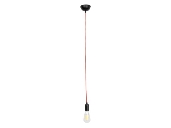 GLOBOSTAR® SUSPENS 90001 Μοντέρνο Κρεμαστό Φωτιστικό Οροφής με Ντουί 1 x E27 AC 220-240V IP20 - Μαύρο & Κόκιννο - Μ10 x Π10 x Υ100cm GLOBOSTAR® SUSPENS 90001 Μοντέρνο Κρεμαστό Φωτιστικό Οροφής με Ντουί 1 x E27 AC 220-240V IP20 - Μαύρο & Κόκιννο - Μ10 x Π10 x Υ100cm