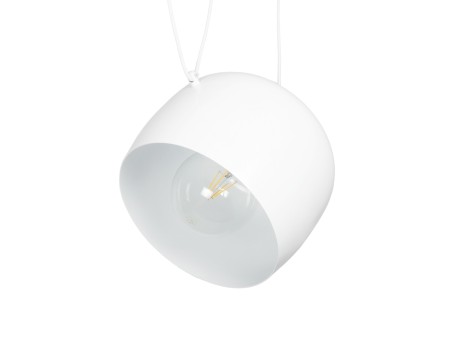 GLOBOSTAR® JASPER 01374 Μοντέρνο Κρεμαστό Φωτιστικό Οροφής με Ντουί 1 x E27 AC 220-240V IP20 - Λευκό - Μ25 x Π25 x Υ22cm