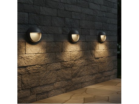 kelvo® STEPART KLV-101-0096 Φωτιστικό Σκαλοπατιού / Διαδρόμου LED 3W 375lm 45° AC 220-240V Αδιάβροχο IP65 Θερμό Λευκό 2700K - Lumileds SMD Chip & TÜV SÜD Driver - Γκρι Ανθρακί Ματ - Μ16 x Π8 x Υ16cm - 5 Χρόνια Εγγύηση