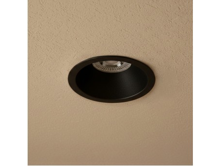 kelvo® DELTA KLV-101-0032 Χωνευτό Φωτιστικό Downlight Σποτ για Λάμπα MR16 με Ντουί GU10 AC 220-240V IP20 - Μαύρο Ματ - Μ8.5 x Π8.5 x Υ3.5cm / Q7.5cm