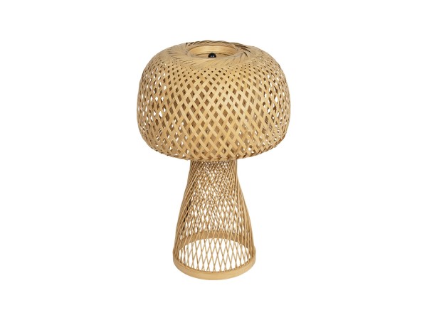 GLOBOSTAR® SELVA 01995 Boho Επιτραπέζιο Φωτιστικό Πορτατίφ με Ντουί 1 x E27 AC 220-240V IP20 - Μπεζ - Μ30 x Π30 x Υ45cm