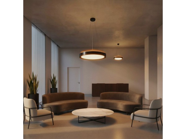 kelvo® BARCHETTA KLV-101-0265 Κρεμαστό Φωτιστικό Οροφής LED 72W 7200lm 120° AC 220-240V IP20 Ρυθμιζόμενο Λευκό CCT με Χειριστήριο από 2700K έως 6000K Dimmable - Lumileds SMD Chip - Μαύρο Ματ - Μ48 x Π48 x Υ8.2cm - 3 Χρόνια Εγγύηση