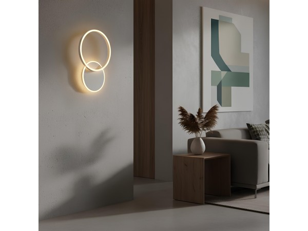 kelvo® VENOM KLV-101-0182-V2 Φωτιστικό Τοίχου / Απλίκα LED 45W 4500lm 360° AC 220-240V IP20 Ρυθμιζόμενο Λευκό CCT με Χειριστήριο από 2700K έως 6000K Dimmable - Lumileds SMD Chip - Λευκό Ματ - Μ60 x Π40 x Υ7.5cm - 3 Χρόνια Εγγύηση