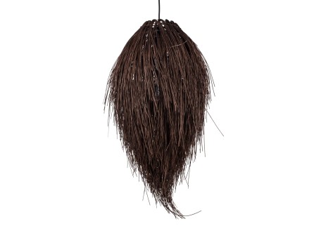 GLOBOSTAR® ARCHIPELAGO 01748 Boho Κρεμαστό Φωτιστικό Οροφής με Ντουί 1 x E27 AC 220-240V IP20 - Καφέ - Μ30 x Π30 x Υ63cm