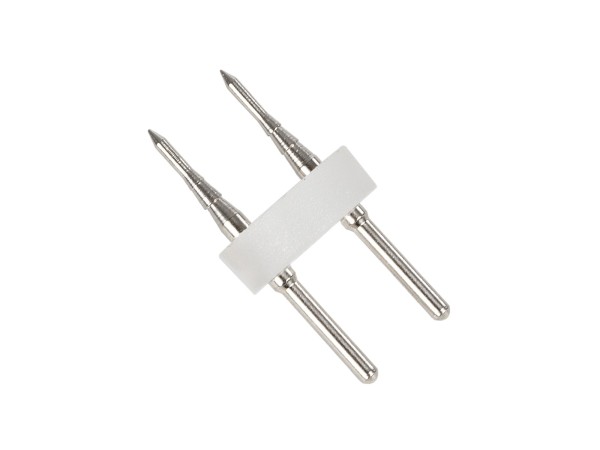 GloboStar® 70650 Σύνδεσμος Καρφάκι για Μονόχρωμο & RGB Φωτοσωλήνα LED 360° Degree 2 Pin