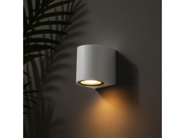 kelvo® MURANO KLV-101-0014 Φωτιστικό Τοίχου / Απλίκα για Λάμπα MR16 με Ντουί GU10 AC 220-240V Αδιάβροχο IP65 - Λευκό Ματ - Μ8 x Π8 x Υ7cm