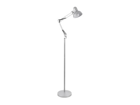 GLOBOSTAR® AUDREY 01469 Vintage Επιδαπέδιο Φωτιστικό με Ντουί 1 x E27 AC 220-240V IP20 - Ασημί - Μ15 x Π15 x Υ190cm