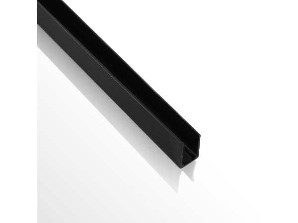 kelvo® NEONPRO KLV-101-0066 Βάση Στήριξης για Neon Flex LED Αδιάβροχο IP65 - Μαύρο Ματ - Μ300 x Π0.8 x Υ1.3cm - Πακέτο 5 Τεμαχίων