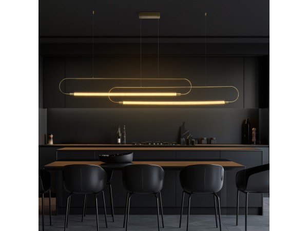 kelvo® GLOW KLV-101-0178 Κρεμαστό Φωτιστικό Οροφής LED 28W 2800lm 360° AC 220-240V IP20 Ρυθμιζόμενο Λευκό CCT με Χειριστήριο από 2700K έως 6000K Dimmable - Lumileds SMD Chip - Χρυσό Πλατίνα - Μ167 x Π7 x Υ24cm - 3 Χρόνια Εγγύηση kelvo® GLOW KLV-101-0178 Κρεμαστό Φωτιστικό Οροφής LED 28W 2800lm 360° AC 220-240V IP20 Ρυθμιζόμενο Λευκό CCT με Χειριστήριο από 2700K έως 6000K Dimmable - Lumileds SMD Chip - Χρυσό Πλατίνα - Μ167 x Π7 x Υ24cm - 3 Χρόνια Εγγύηση