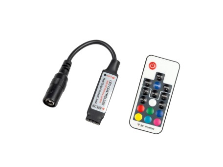 GloboStar® 73420 Ασύρματος LED Controller RGB με Χειριστήριο RF 2.4Ghz DC 5-24V Max 288W Μ15xΠ1.1xΥ1.1