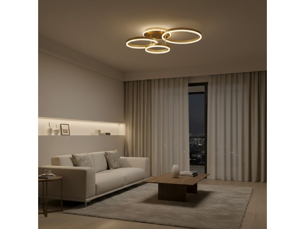 kelvo® VENOM KLV-101-0186 Φωτιστικό Οροφής LED 100W 10000lm 360° AC 220-240V IP20 Ρυθμιζόμενο Λευκό CCT με Χειριστήριο από 2700K έως 6000K Dimmable - Lumileds SMD Chip - Χρυσό Πλατίνα - Μ70 x Π40 x Υ16cm - 3 Χρόνια Εγγύηση kelvo® VENOM KLV-101-0186 Φωτιστικό Οροφής LED 100W 10000lm 360° AC 220-240V IP20 Ρυθμιζόμενο Λευκό CCT με Χειριστήριο από 2700K έως 6000K Dimmable - Lumileds SMD Chip - Χρυσό Πλατίνα - Μ70 x Π40 x Υ16cm - 3 Χρόνια Εγγύηση