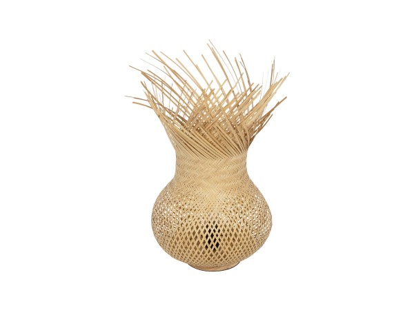 GLOBOSTAR® FARAH 01980 Boho Επιτραπέζιο Φωτιστικό Πορτατίφ με Ντουί 1 x E27 AC 220-240V IP20 - Μπεζ - Μ30 x Π30 x Υ46cm