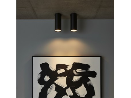kelvo® DUCT KLV-101-0050 Φωτιστικό Downlight Σποτ για Λάμπα MR16 με Ντουί GU10 AC 220-240V IP20 - Μαύρο Ματ - Μ6 x Π6 x Υ15cm