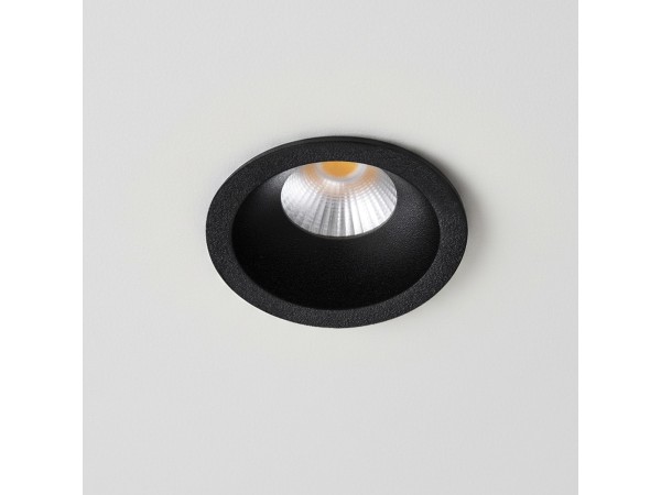 kelvo® DOT KLV-101-0299 Χωνευτό Φωτιστικό Downlight Σποτ LED 5W 625lm 38° AC 220-240V IP20 Θερμό Λευκό 2700K - Bridgelux COB Chip & TÜV SÜD Driver - Μαύρο Ματ - Μ4 x Π4 x Υ5.9cm / Q3.5cm - 5 Χρόνια Εγγύηση