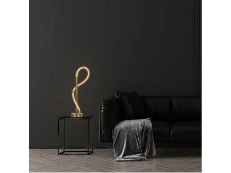 kelvo® GLOW KLV-101-0172 Επιτραπέζιο Φωτιστικό Πορτατίφ LED 18W 1800lm 360° AC 220-240V IP20 Ρυθμιζόμενο Λευκό CCT με Αφή 2700K/4500K/6000K Dimmable - Lumileds SMD Chip - Χρυσό Πλατίνα - Μ30 x Π30 x Υ60cm - 3 Χρόνια Εγγύηση