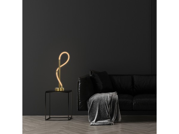 kelvo® GLOW KLV-101-0172 Επιτραπέζιο Φωτιστικό Πορτατίφ LED 18W 1800lm 360° AC 220-240V IP20 Ρυθμιζόμενο Λευκό CCT με Αφή 2700K/4500K/6000K Dimmable - Lumileds SMD Chip - Χρυσό Πλατίνα - Μ30 x Π30 x Υ60cm - 3 Χρόνια Εγγύηση