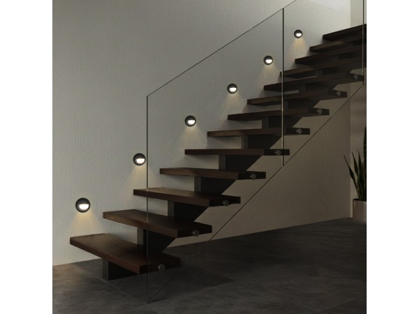 kelvo® STEPART KLV-101-0074 Χωνευτό Φωτιστικό Σκαλοπατιού / Διαδρόμου LED 3W 375lm 45° AC 220-240V Αδιάβροχο IP65 Θερμό Λευκό 2700K - Lumileds SMD Chip & TÜV SÜD Driver - Μαύρο Ματ - Μ8.3 x Π4.5 x Υ8.3cm / Q6.6 x 6.6cm - 5 Χρόνια Εγγύηση