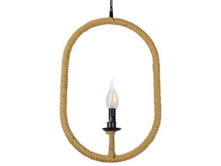 GLOBOSTAR® LINDELL 10001142 Vintage Κρεμαστό Φωτιστικό Οροφής με Ντουί 1 x E14 AC 220-240V IP20 - Μαύρο & Μπεζ - Μ35 x Π10 x Υ53cm
