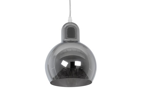 GLOBOSTAR® BOSSANOVA 01313 Μοντέρνο Κρεμαστό Φωτιστικό Οροφής με Ντουί 1 x E27 AC 220-240V IP20 - Γκρι - Μ18 x Π18 x Υ23cm