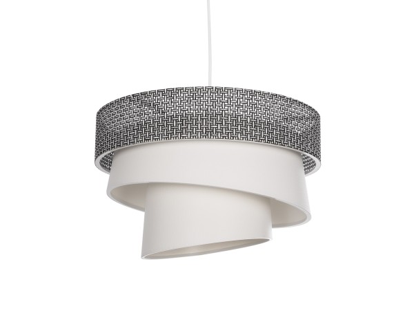 GLOBOSTAR® SIERA 203-0170 Μοντέρνο Κρεμαστό Φωτιστικό Οροφής με Ντουί 1 x E27 AC 220-240V IP20 - Μαύρο & Λευκό - Μ38 x Π38 x Υ26cm