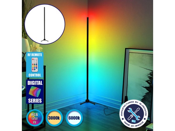 Μοντέρνο Minimal Επιδαπέδιο Μαύρο Φωτιστικό 100cm LED 16 Watt με Ασύρματο Χειριστήριο 2.4G RF & Dimmer RGBW+WW Πολύχρωμο Digital Magic Dot Pixel GloboStar ALIEN Design GLOBO-100-11 Μοντέρνο Minimal Επιδαπέδιο Μαύρο Φωτιστικό 100cm LED 16 Watt με Ασύρματο Χειριστήριο 2.4G RF & Dimmer RGBW+WW Πολύχρωμο Digital Magic Dot Pixel GloboStar ALIEN Design GLOBO-100-11