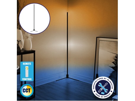 Μοντέρνο Minimal Επιδαπέδιο Μαύρο Φωτιστικό 250cm LED 40 Watt με Ασύρματο Χειριστήριο Αφής 2.4G RF & Dimmer CCT - Ψυχρό - Ημέρας - Θερμό GloboStar ALIEN Design GLOBO-250-10