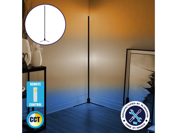 Μοντέρνο Minimal Επιδαπέδιο Μαύρο Φωτιστικό 250cm LED 40 Watt με Ασύρματο Χειριστήριο Αφής 2.4G RF & Dimmer CCT - Ψυχρό - Ημέρας - Θερμό GloboStar ALIEN Design GLOBO-250-10