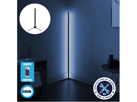 Μοντέρνο Minimal Επιτραπέζιο Μαύρο Φωτιστικό 50cm LED 8 Watt με Ασύρματο Χειριστήριο RF & Dimmer Ψυχρό Λευκό 6000k GloboStar ALIEN Design GLOBO-50-1