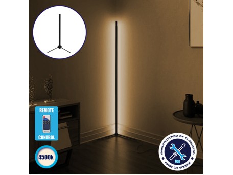 Μοντέρνο Minimal Επιτραπέζιο Μαύρο Φωτιστικό 50cm LED 8 Watt με Ασύρματο Χειριστήριο RF & Dimmer Φυσικό Λευκό 4500k GloboStar ALIEN Design GLOBO-50-2