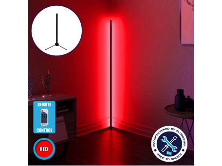 Μοντέρνο Minimal Επιτραπέζιο Μαύρο Φωτιστικό 50cm LED 8 Watt με Ασύρματο Χειριστήριο RF & Dimmer Κόκκινο GloboStar ALIEN Design GLOBO-50-4