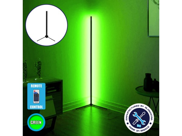 Μοντέρνο Minimal Επιτραπέζιο Μαύρο Φωτιστικό 50cm LED 8 Watt με Ασύρματο Χειριστήριο RF & Dimmer Πράσινο GloboStar ALIEN Design GLOBO-50-5