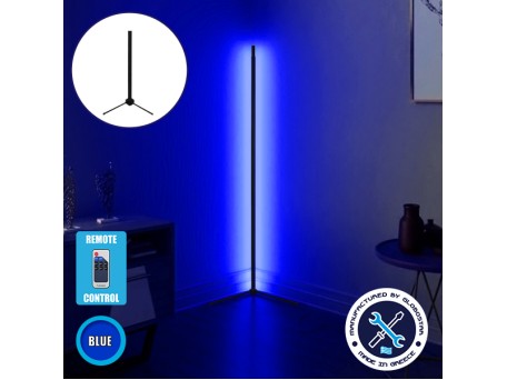 Μοντέρνο Minimal Επιτραπέζιο Μαύρο Φωτιστικό 50cm LED 8 Watt με Ασύρματο Χειριστήριο RF & Dimmer Μπλε GloboStar ALIEN Design GLOBO-50-6