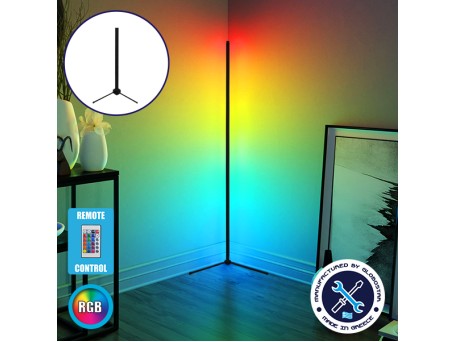 Μοντέρνο Minimal Επιτραπέζιο Μαύρο Φωτιστικό 50cm LED 8 Watt με Ασύρματο Χειριστήριο RF & Dimmer RGB Πολύχρωμο GloboStar ALIEN Design GLOBO-50-8