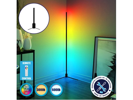 Μοντέρνο Minimal Επιτραπέζιο Μαύρο Φωτιστικό 50cm LED 10 Watt με Ασύρματο Χειριστήριο 2.4G RF & Dimmer RGBW+WW Πολύχρωμο - Ψυχρό - Ημέρας - Θερμό GloboStar ALIEN Design GLOBO-50-9