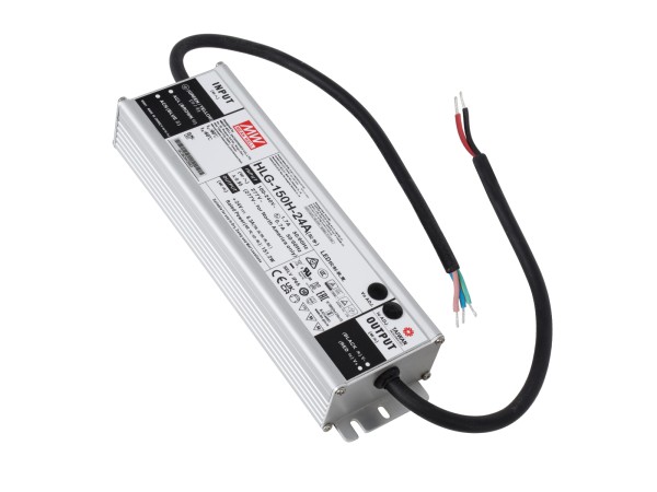 GLOBOSTAR® MEANWELL-HLG-150H-24A 90785 Τροφοδοτικό/Μετασχηματιστής SELV 150W 6.25A DC 24V Αδιάβροχο IP65 - AC 220-240V σε DC 24V - Μ22.8 x Π6.8 x Υ4cm - 3 Χρόνια Εγγύηση