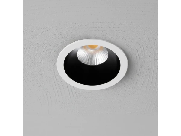 kelvo® DOT KLV-101-0303 Χωνευτό Φωτιστικό Downlight Σποτ LED 5W 650lm 38° AC 220-240V IP20 Φυσικό Λευκό 4500K - Bridgelux COB Chip & TÜV SÜD Driver - Λευκό & Μαύρο Ματ - Μ4 x Π4 x Υ5.9cm / Q3.5cm - 5 Χρόνια Εγγύηση